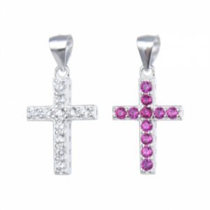 Dije de cruz ambas caras diferentes