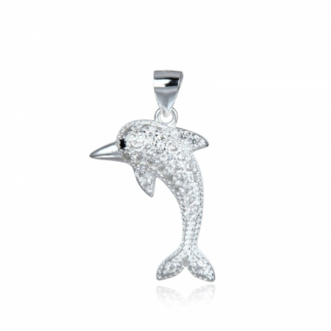 Dije de delfín con microcirconia