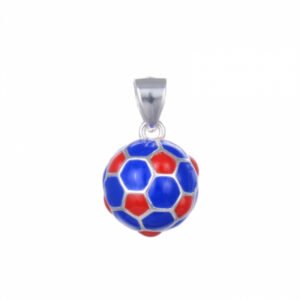 Dije pelota de fútbol esmaltada