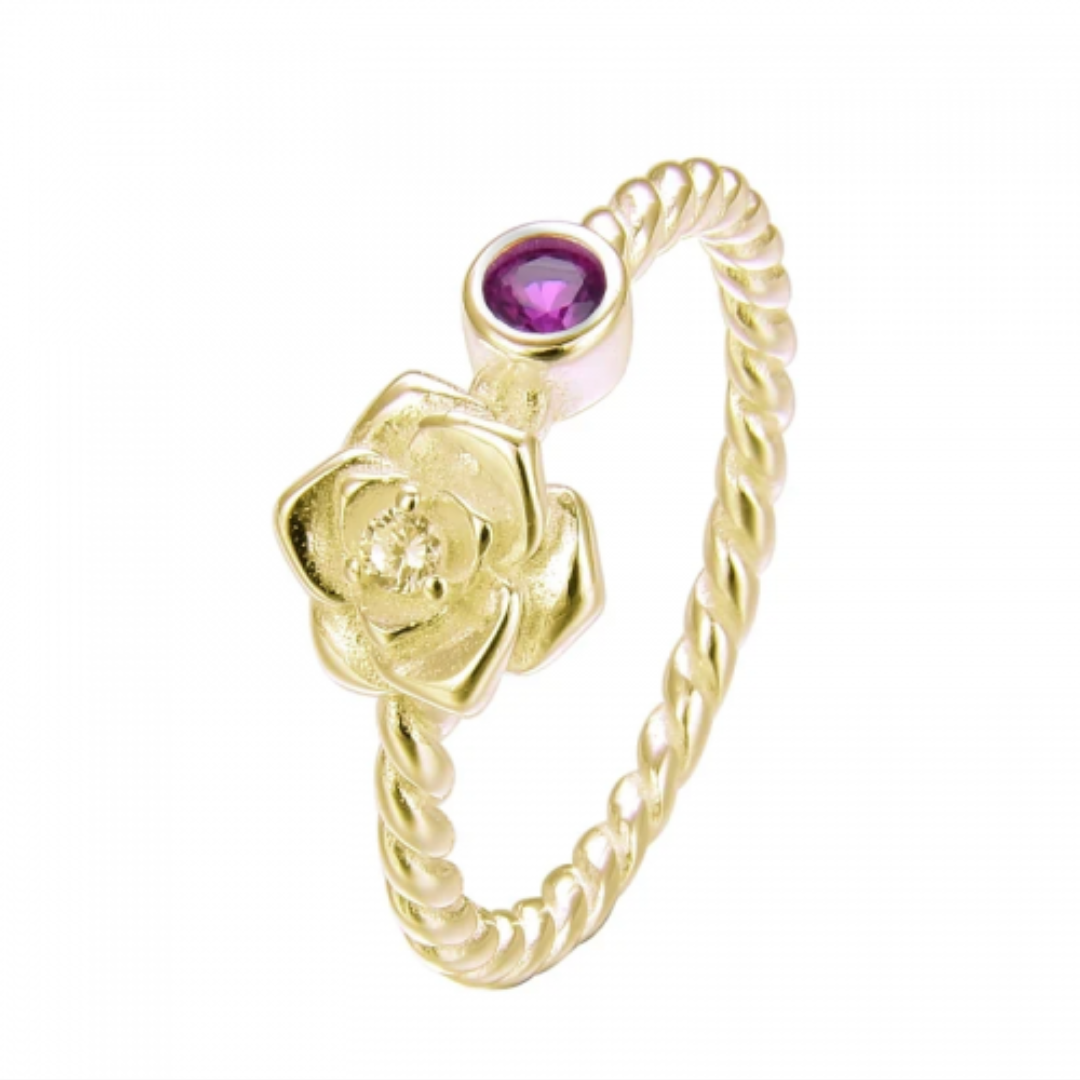 Anillo de flor y punto de luz