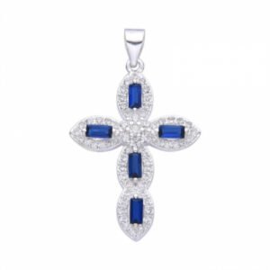 Dije de cruz con microcirconia