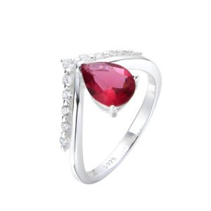 Anillo de corona rubí