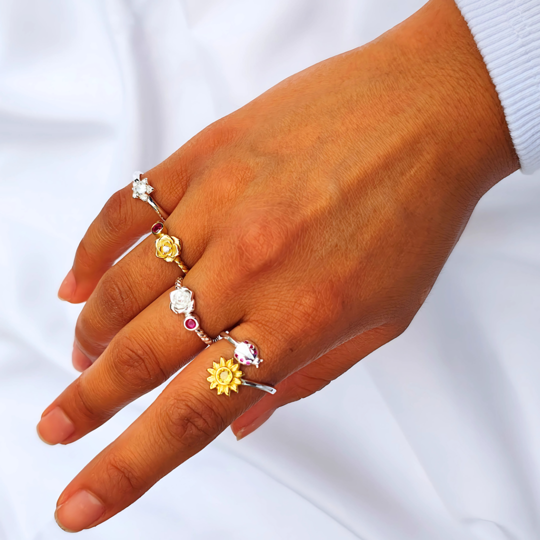 Anillo de flor y punto de luz - Imagen 4