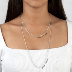 Cadena cartier diamantada - 45 cm, 2 mm