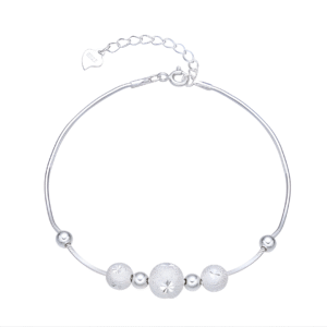 Pulsera de bolitas diamantadas