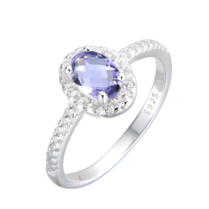 Anillo de Ovalo Lavanda Diamantado