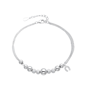 Pulsera de bolitas y herraduras