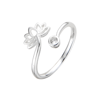 Anillo Flor de loto y puntos de luz