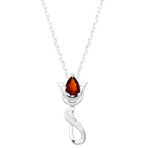 Gargantilla de tulipán rubí