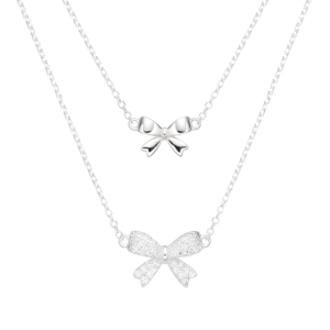 Gargantilla doble lazo de Moños diamantados