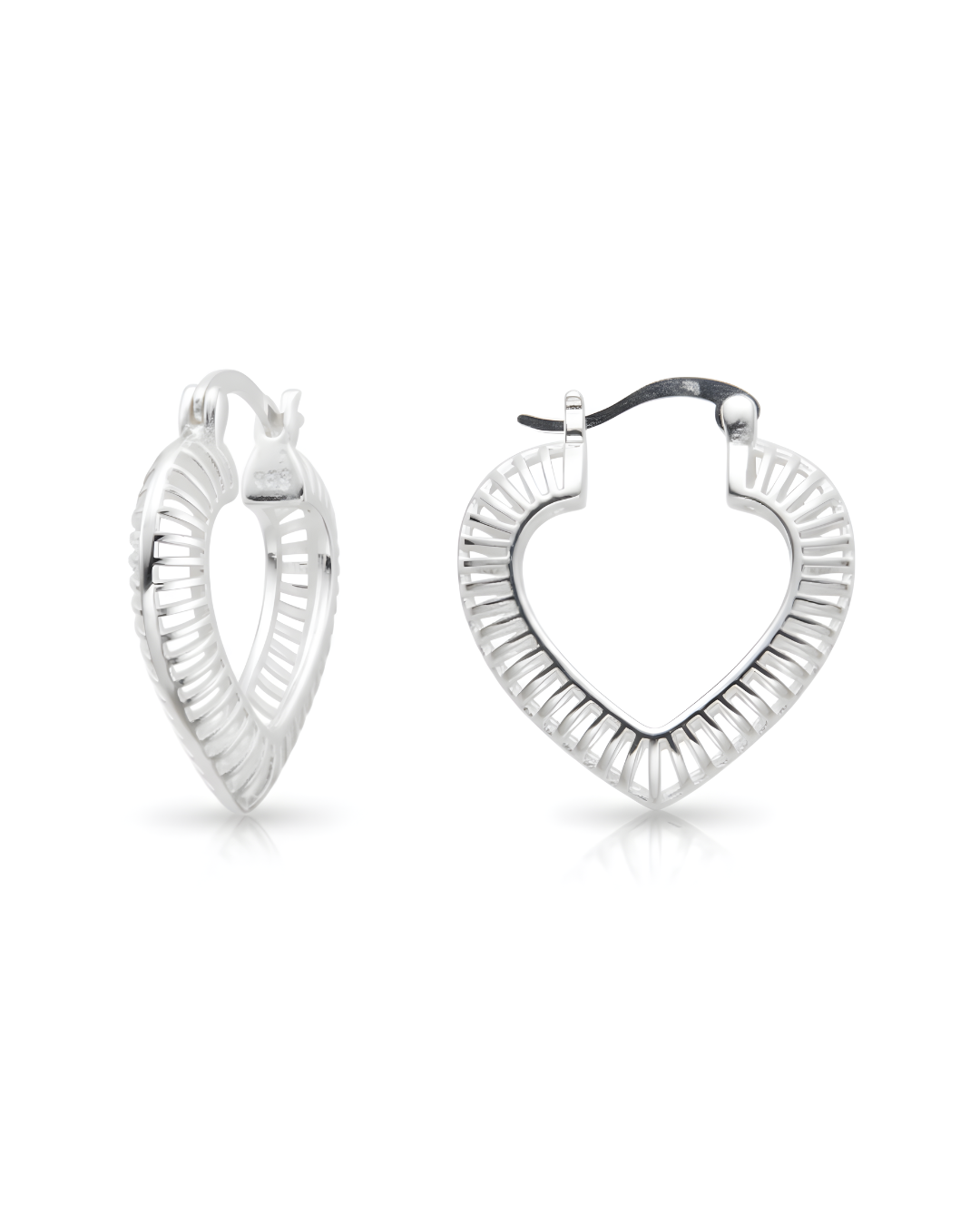 Argollas corazón Texturizado